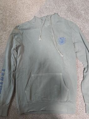 PLAYBOY Olive Green Pullover Hoodie with Subtle Chest Graphic